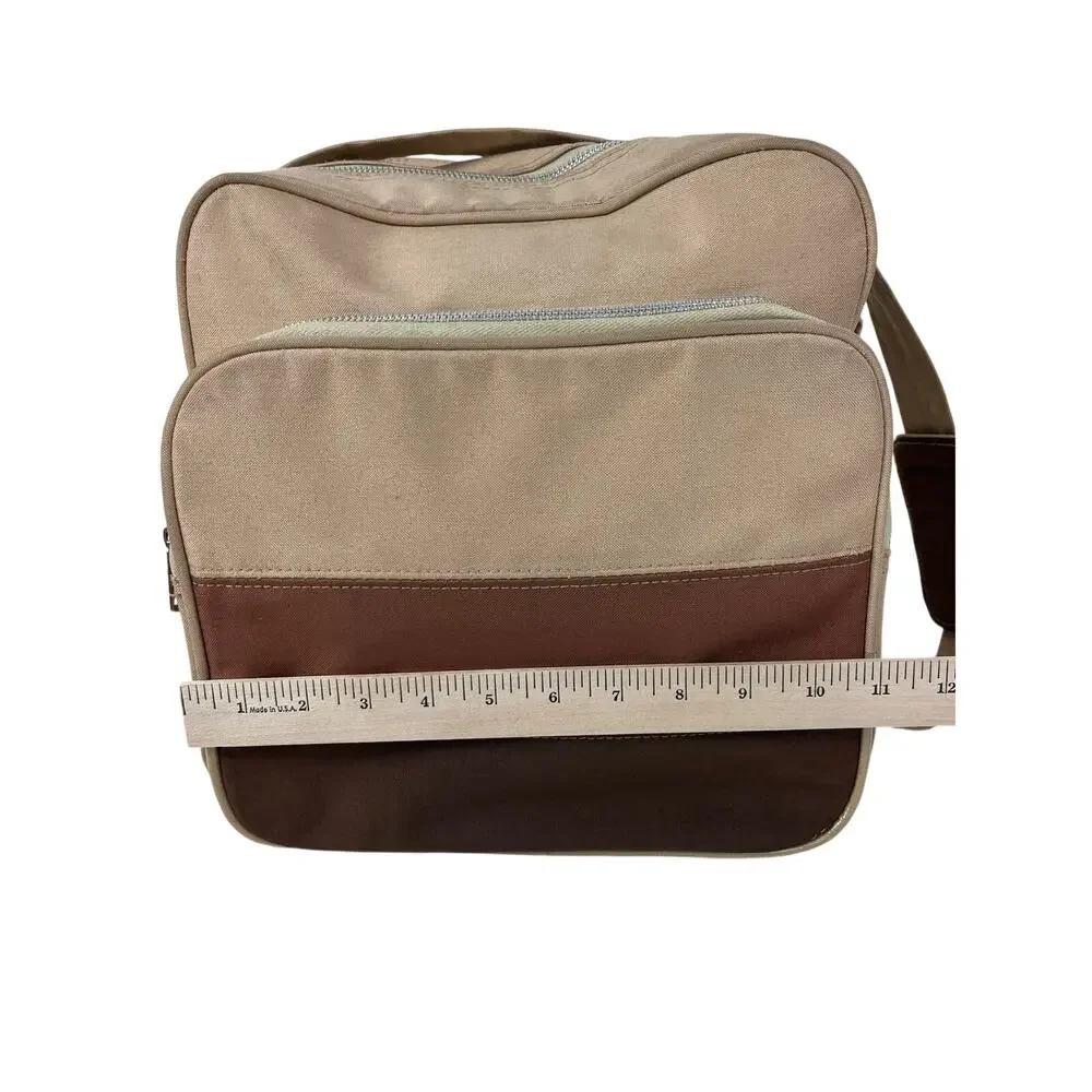 Vintage Striped Canvas Crossbody Bag